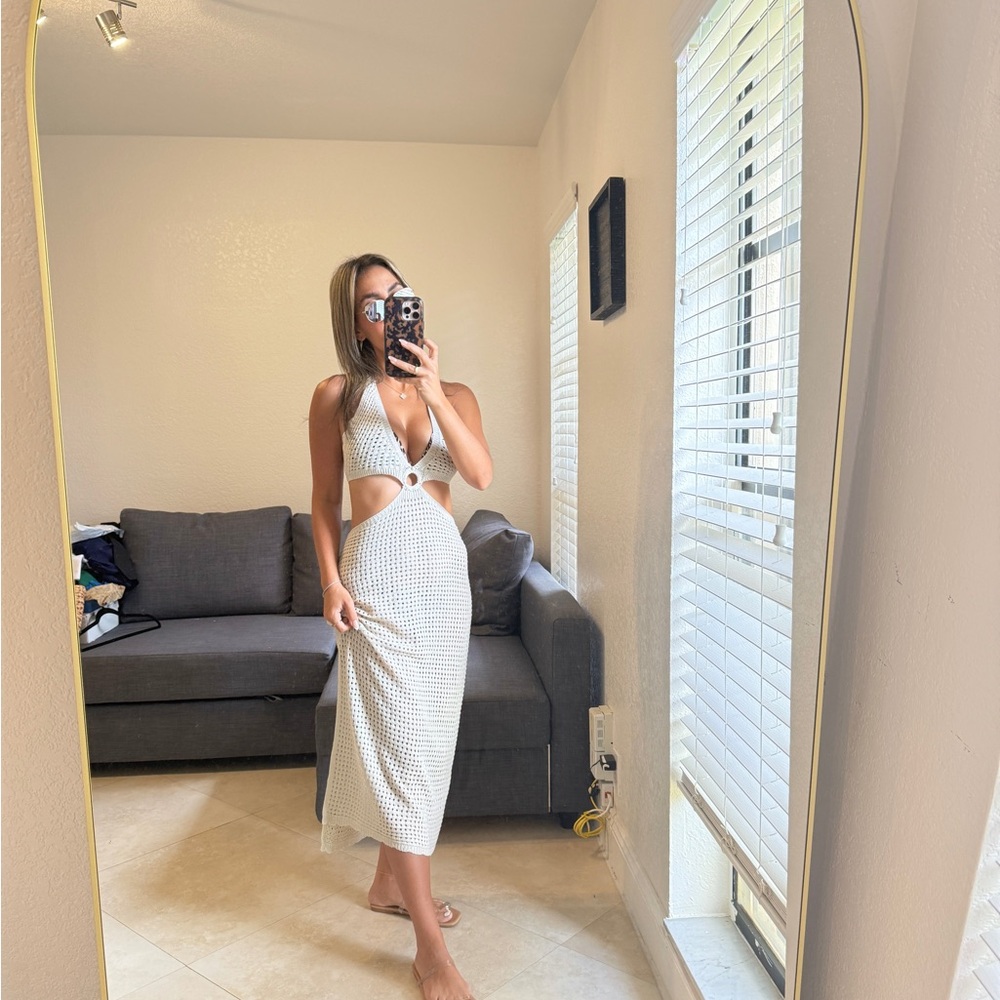 Coverup apricot/ beige Maxi Dress